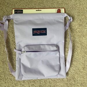 Jansport Lavender Cinch Backpack Pastel Lilac